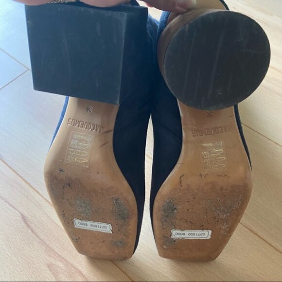 JACQUEMUS les carré rond suede ankle boots - Picture 5 of 6